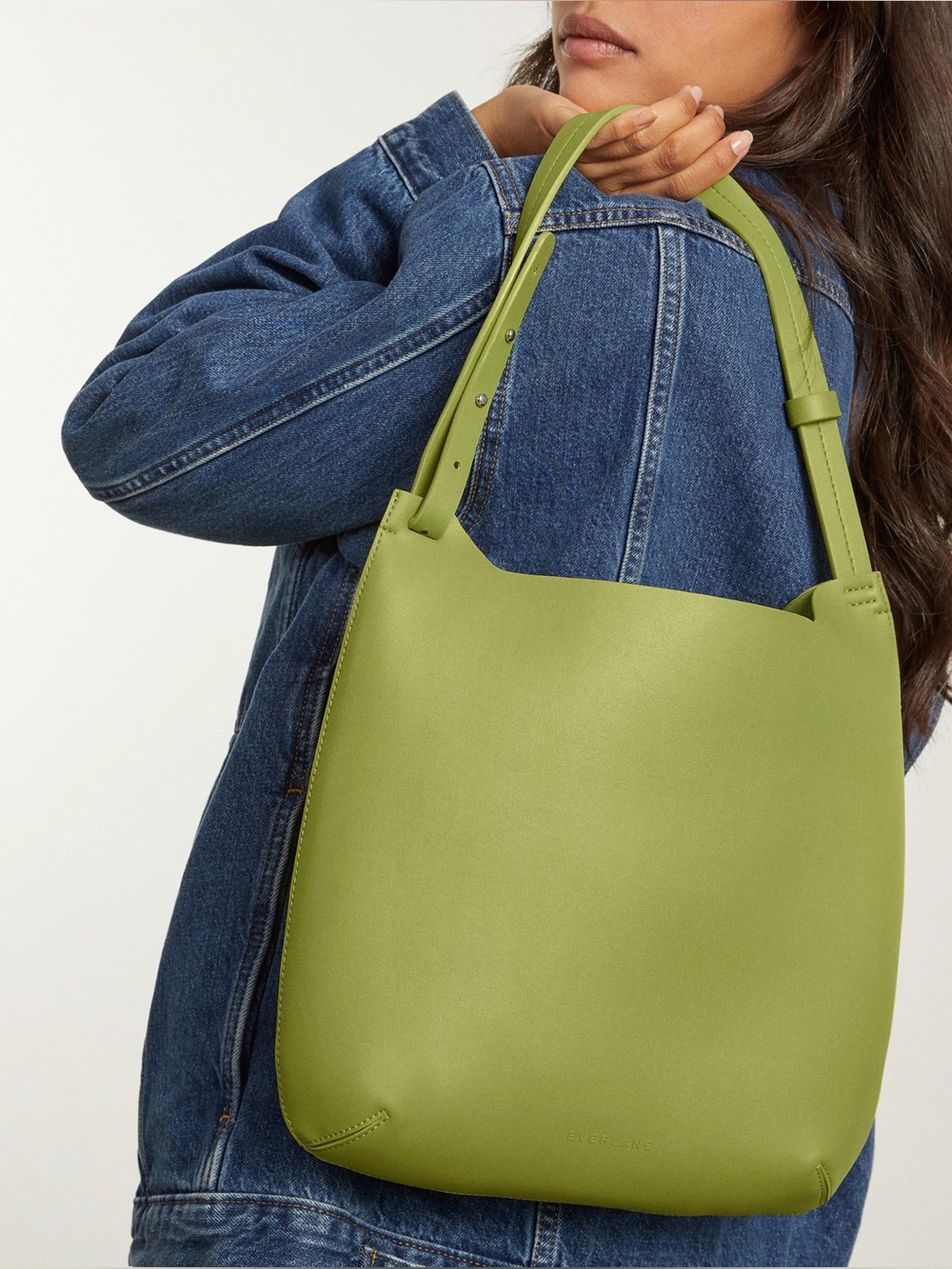 Rare Everlane Cactus Leather Hobo Shoulder Bag in Pepper